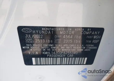 2023 Hyundai Sonata N Line z USA, uszkodzony, nr VIN KMHL14JC0PA255340